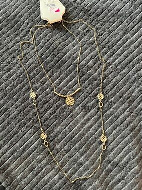 belk Gold-Tone Layered Disc & Bead Necklace